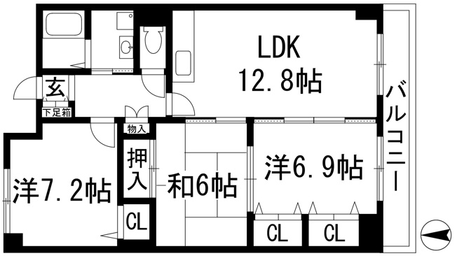【間取り】 | メルベーユ宝塚