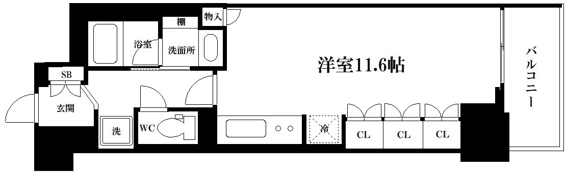 ルネフラッツ谷町四丁目の間取り