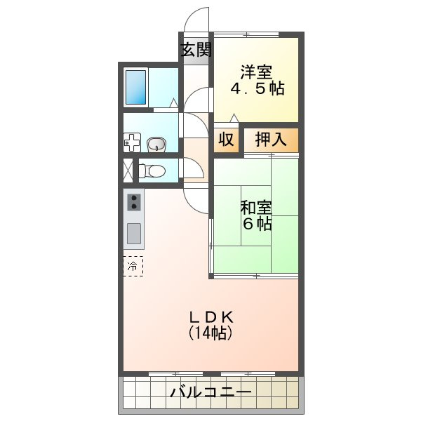 クレール塩屋の間取り