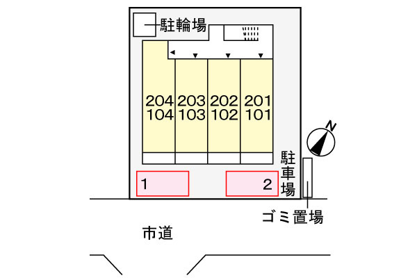 ソリヤ　エスティⅡの区画図