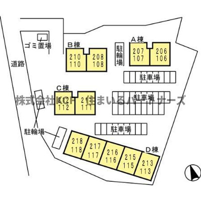 【区画図】 | メルベーユ・ドミールD棟