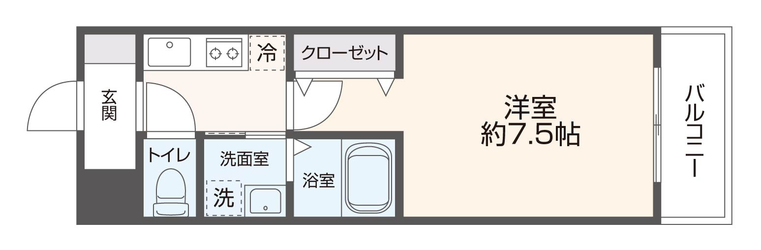シャトーグロワール(近畿大学一人暮らし)の間取り
