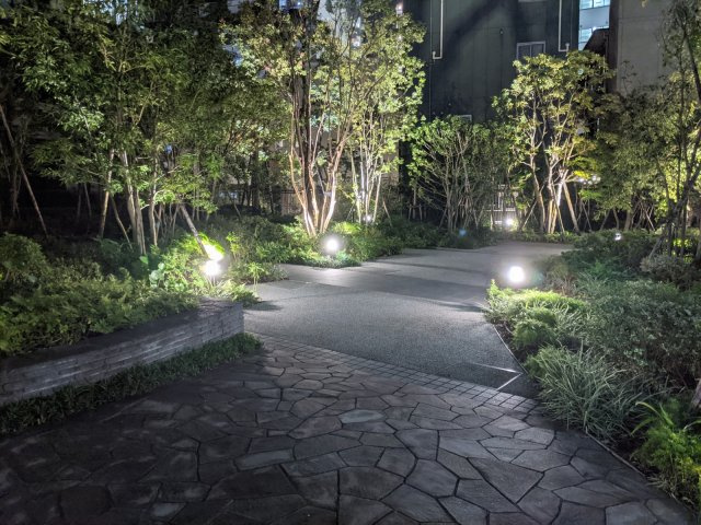 シティタワー銀座東のその他共用部分|共用敷地：夜