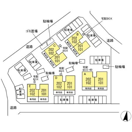 【区画図】 | リビングタウンほたる野B
