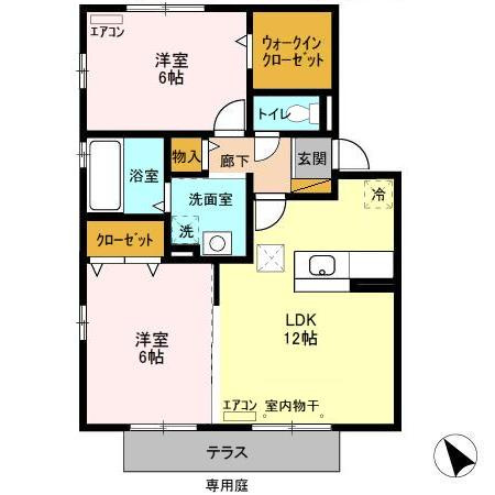 【間取り】 | リビングタウンほたる野B