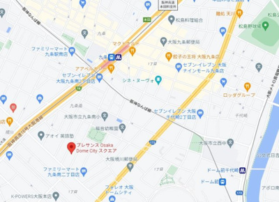 【地図】 | プレサンスOSAKADOMECITYスクエア