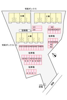【区画図】 | グリーンハイツ本豊田C