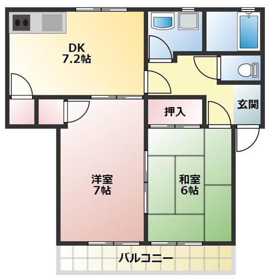 【間取り】 | シルクヴェールフジB棟