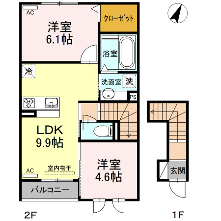 【間取り】 | エレガンス三本木