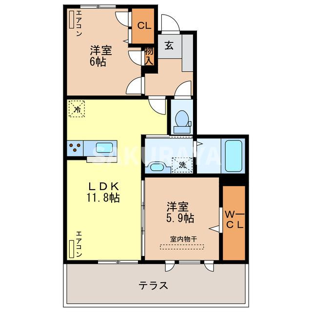 キュウブオンダの間取り