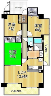 【外観】 | 玄関に専用ポーチ付きの角部屋になります。