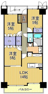 【外観】 | 和室を洋室へ変更して、クローゼット拡張おり、収納部分も魅力的な物件です