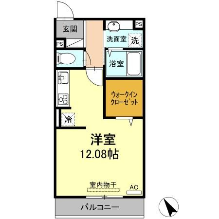 D-room花梨D棟の間取り