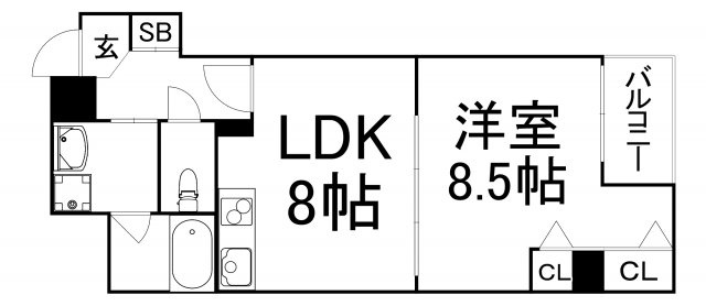 【間取り】 | ベルシモンズ谷町