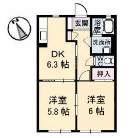 ハイツ安倍21 I棟の間取り