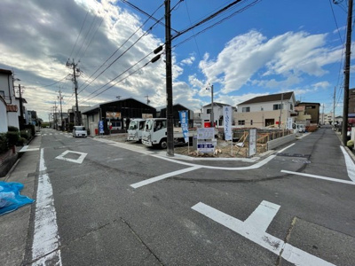 【外観】 | 守山区菱池町第2　全4棟　2号棟＜仲介手数料無料＞苗代小・守山東中　新築一戸建て | 11/11撮影
守山区の新築一戸建てや不動産売買の事ならマックスバリュで住まい相談エムワイホームにお任せください。