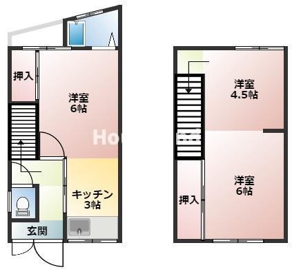 出水連棟の間取り