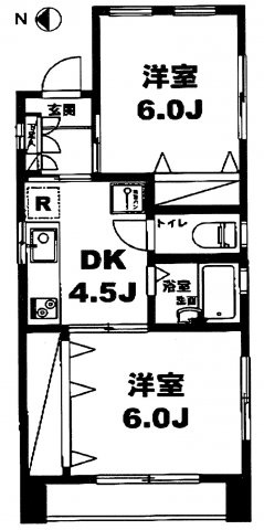 月村マンションNo.24の間取り