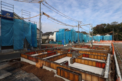 【外観】 | 小平市上水新町/新築戸建て | 建築中