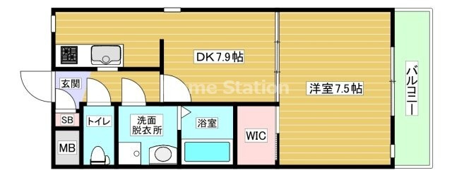 【間取り】 | ジュネス姫里Ⅰ