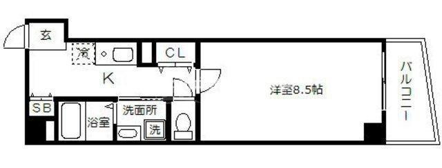 アスティオン大手通の間取り