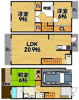 【間取り】 | Comfort Town West
