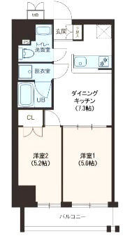 台東区清川２丁目の賃貸マンションの間取り