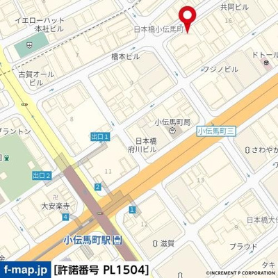 【地図】 | ＴＨＥパームス日本橋小伝馬町ヴィサージュ