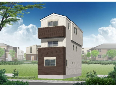 【外観パース】 | ☆超・絶・緊・急・値・下・げ☆仲介手数料不要！藤沢市弥勒寺１丁目B号棟 | ２色遣いで暖かみのある外観です。