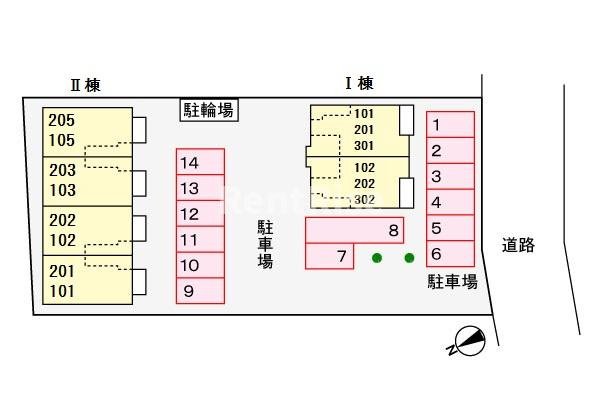 アメニティ　Ⅱの駐車場|駐車場