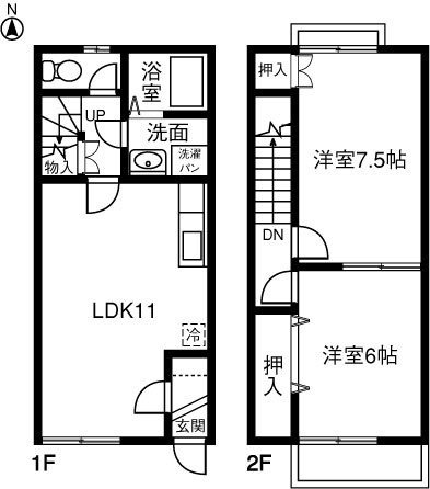DUPLEX 国王508Aの間取り