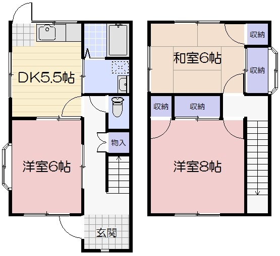 【間取り】 | 芳泉2丁目メゾネット