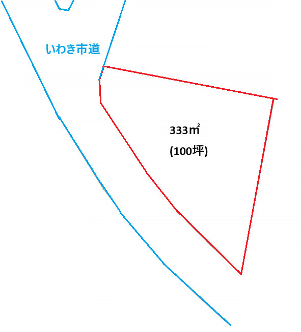 錦町中迎一丁目　100坪の土地図