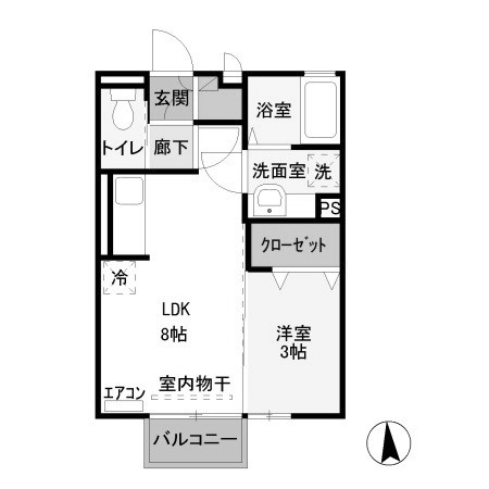 【間取り】 | ヴィラ・キャロットA 