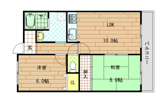 【間取り】 | パルコート浅井（長瀬賃貸） | 間取りです