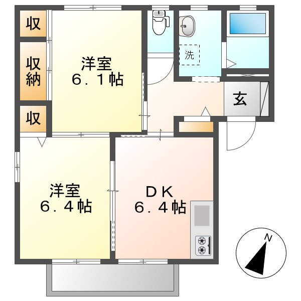 ティファニーＤの間取り