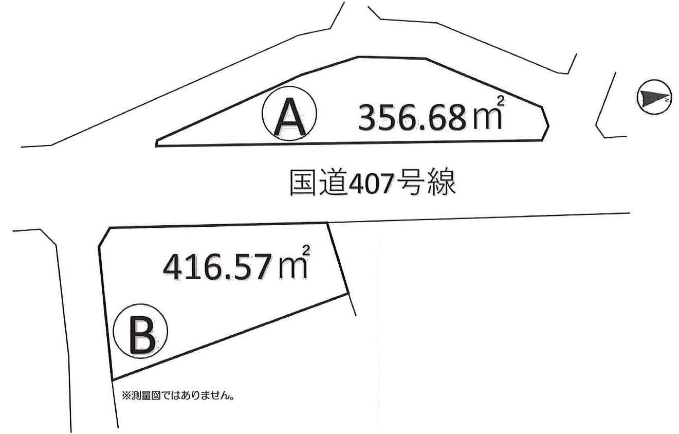 日高市田木　建築条件なし売地・資材置場用地　JR川越線『武蔵高萩駅』徒歩38分の土地図