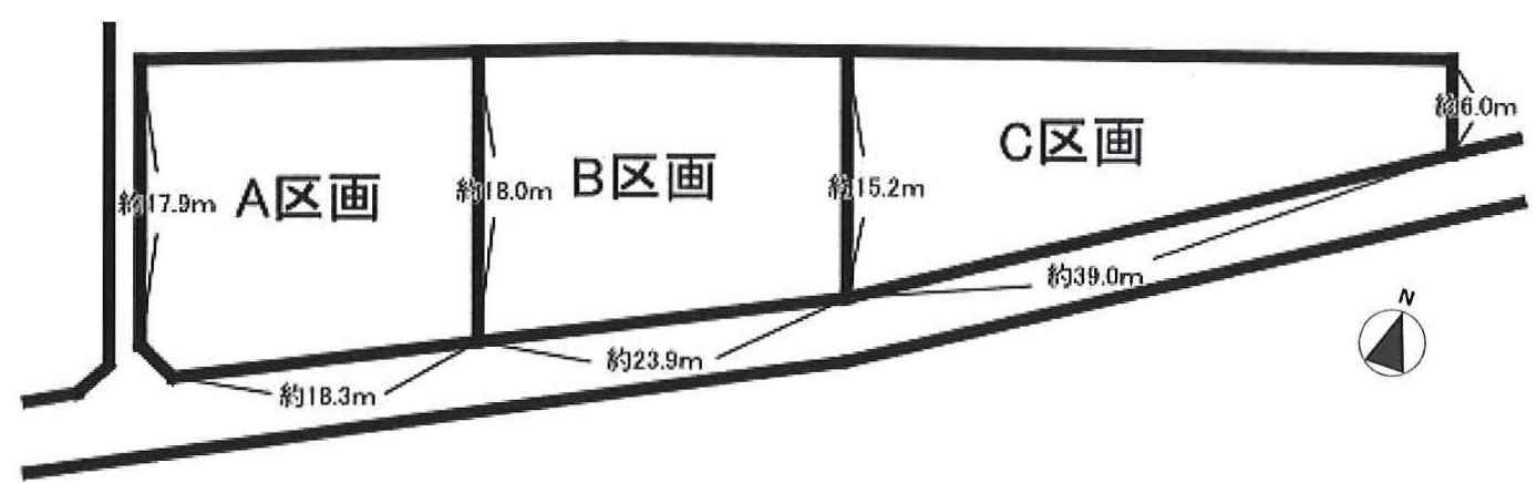 坂戸市多和目　建築条件なし売地　東武越生線『川角駅』徒歩24分　【城山小学区】の土地図