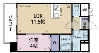 【間取り】 | LaLa Glanz NAMBA