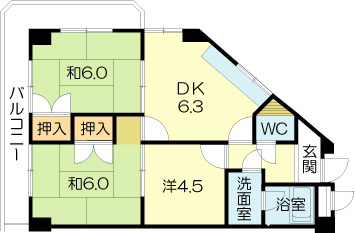 土山ヤングコーポの間取り