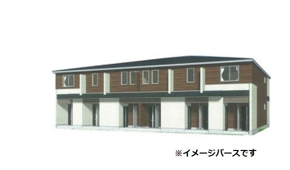 倉敷市中庄のアパートの外観|イメージパース
