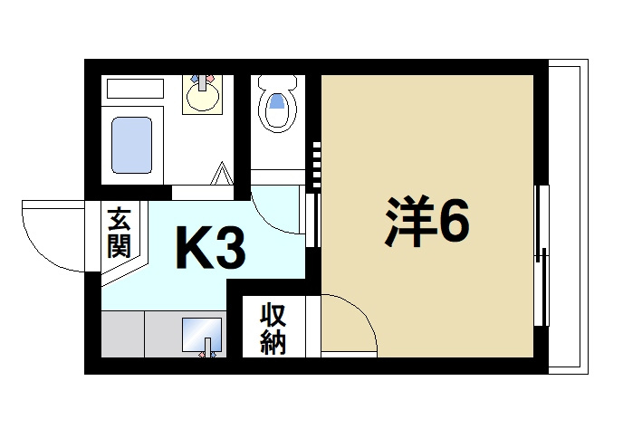 メゾン河合Bの間取り