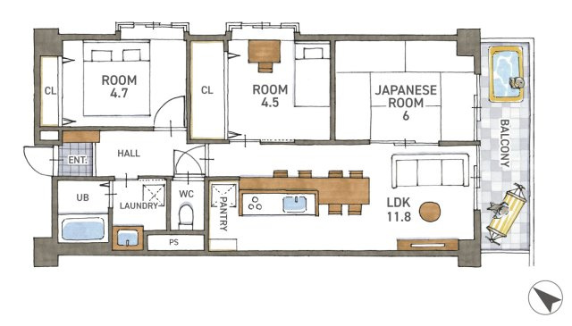 グラン・コート野洲　天然木フルリノベーション