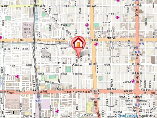 ドルチェヴィータ四条大宮の地図