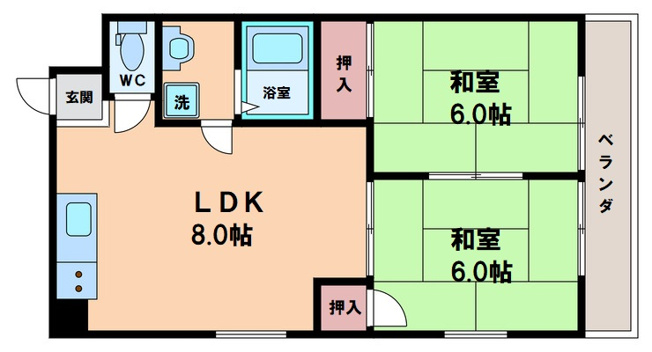 【間取り】 | コーポ朋栄