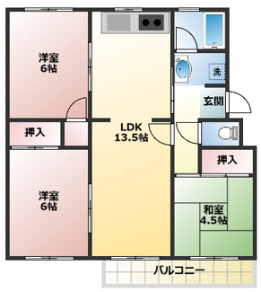 【間取り】 | 高倉台11団地59号棟
