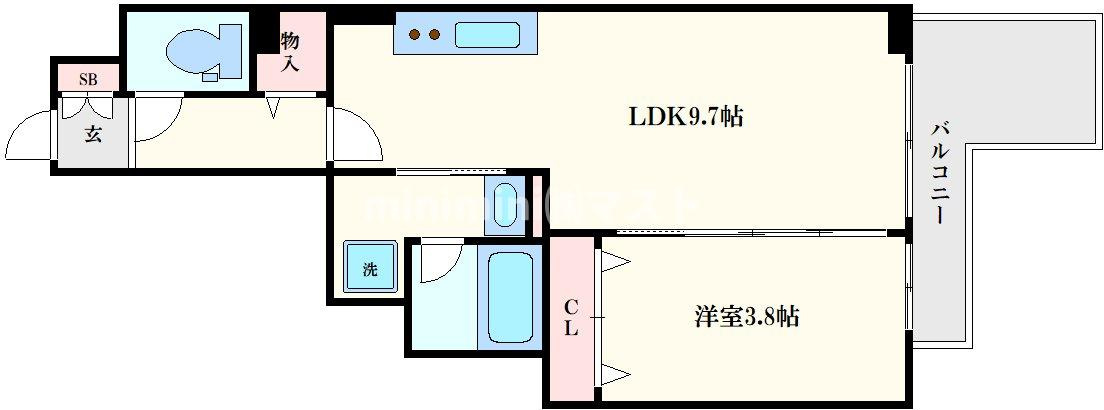 ハイデンス梅ヶ枝の間取り