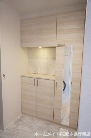 熊本市東区花立３丁目の賃貸マンションの玄関