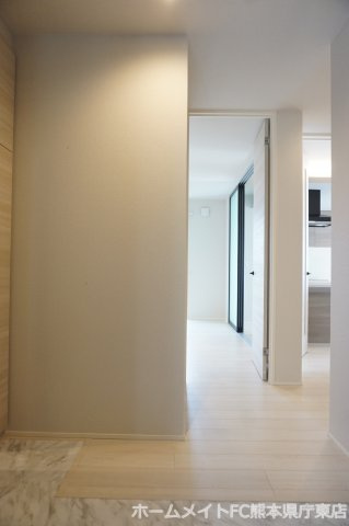 熊本市東区花立３丁目の賃貸マンションの玄関