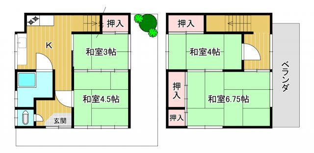 【間取り】 | 五條市野原西2丁目　中古戸建 | 別途付属建物あり　◆建替え用地としてもおすすめ♪　